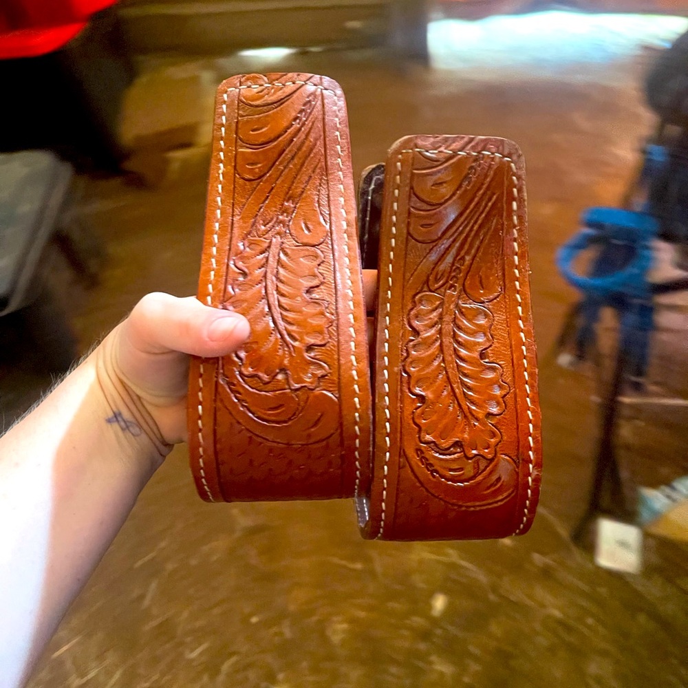 Stirrups 2 sets brown